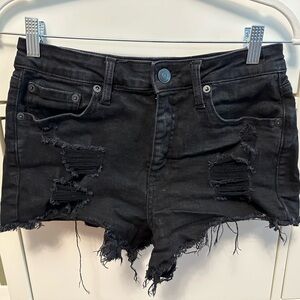 Aeropostale Black Denim Jean Shorts